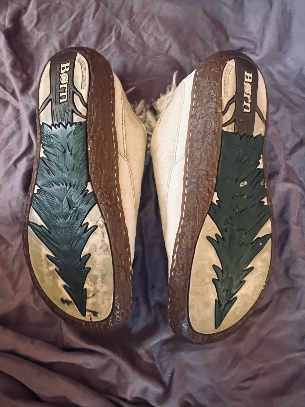 Børn Suede moccasins clogs with shearling lining size 6.5 - Picture 3 of 10